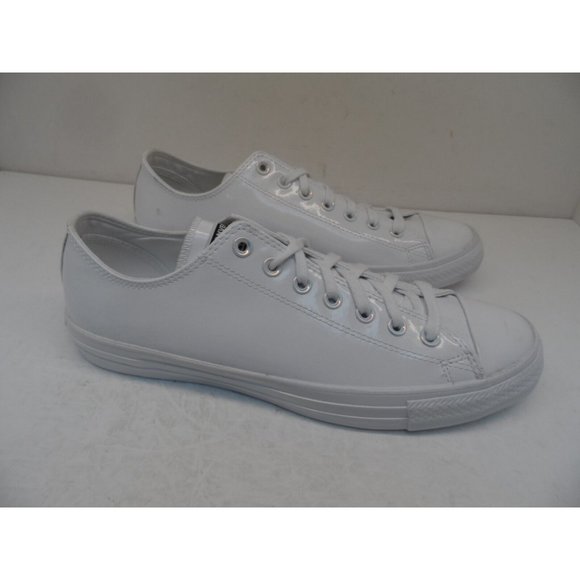 Converse Men's All Star Chuck Taylor Low Athletic Shoe 164715C Patent White 13M - Picture 3 of 6